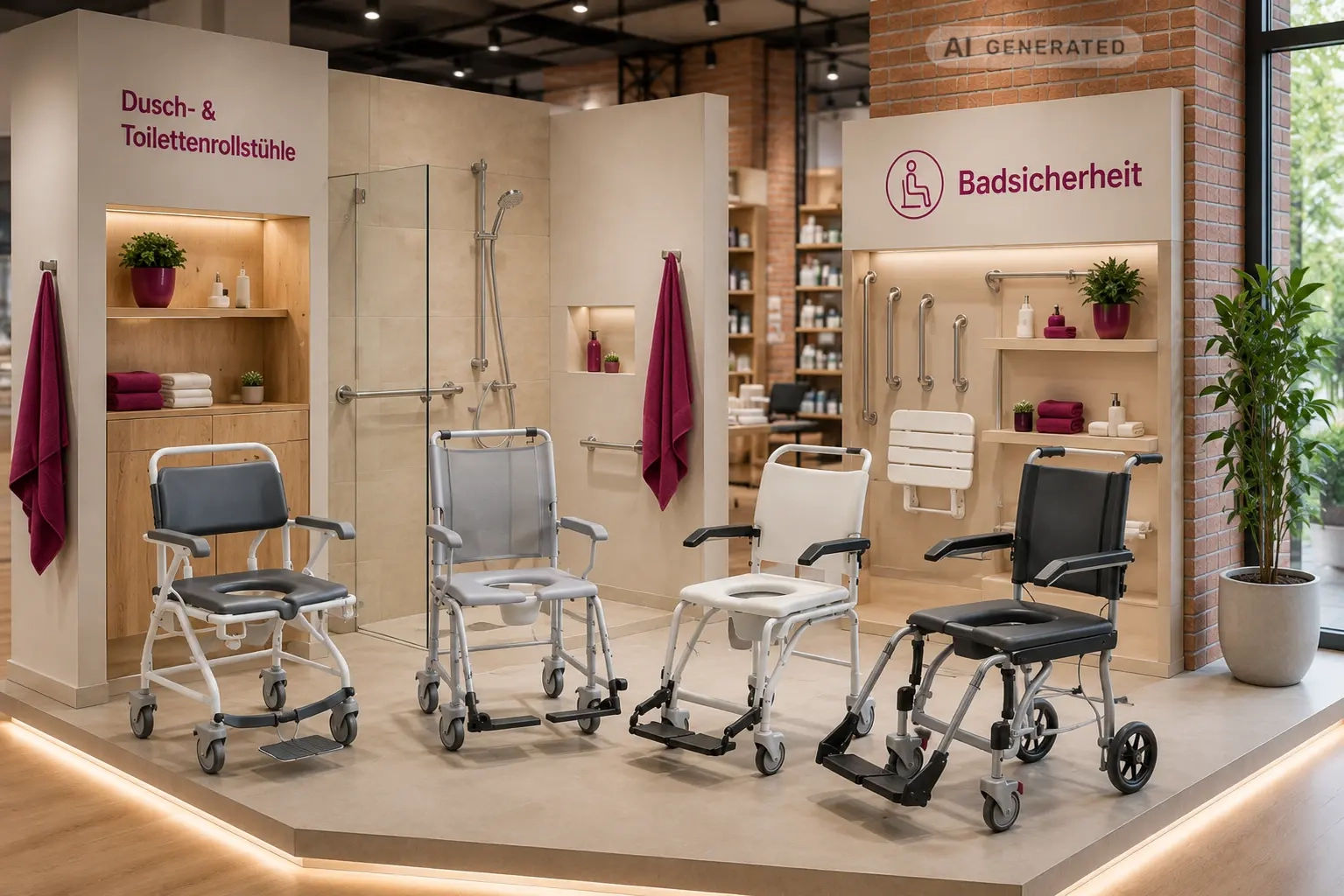 Dusch und Toilettenrollstühle