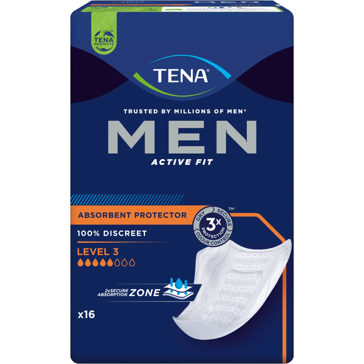TENA Men Active Fit Absorbierende Protektoren Level 3