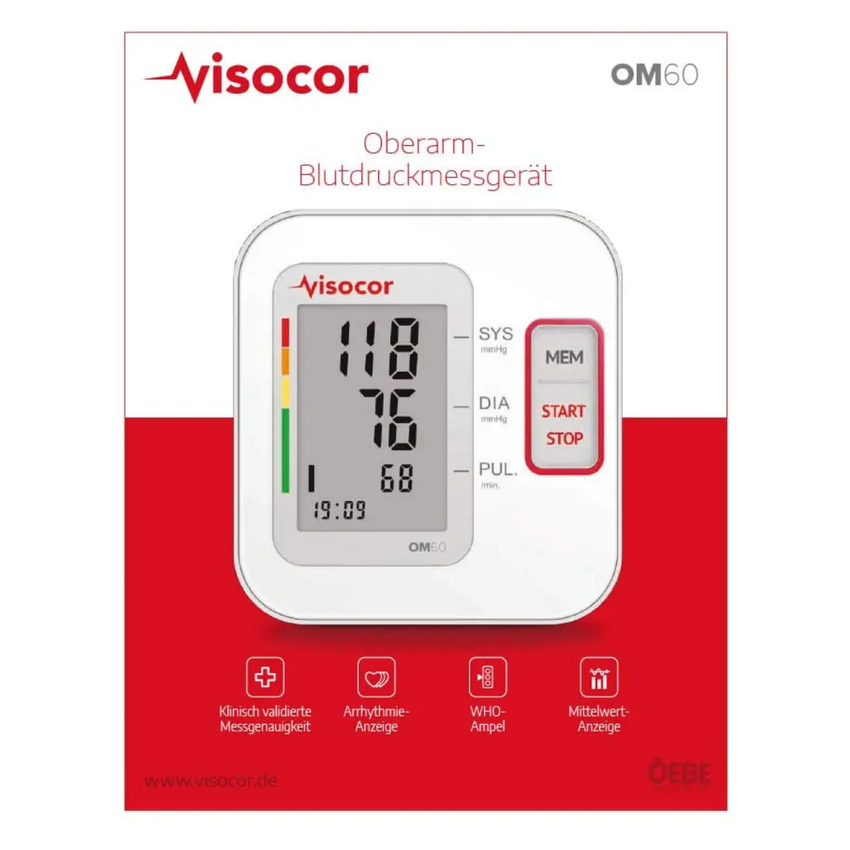 Visocor Oberarm-Blutdruckmessgerät