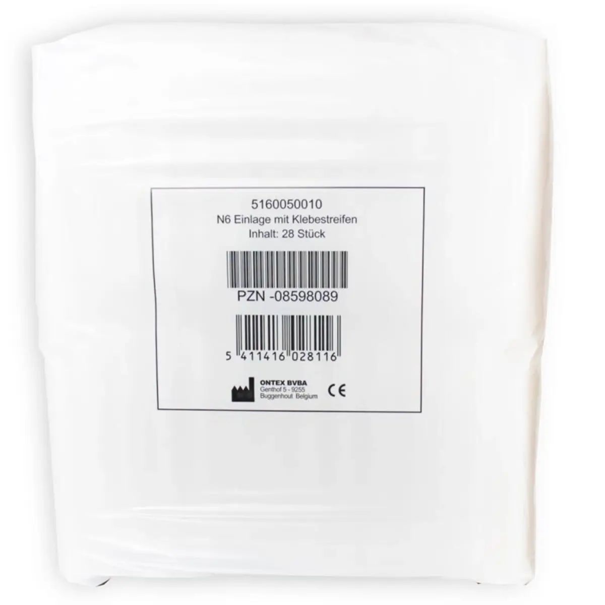Hygieneeinlage mit Klebestreifen N6